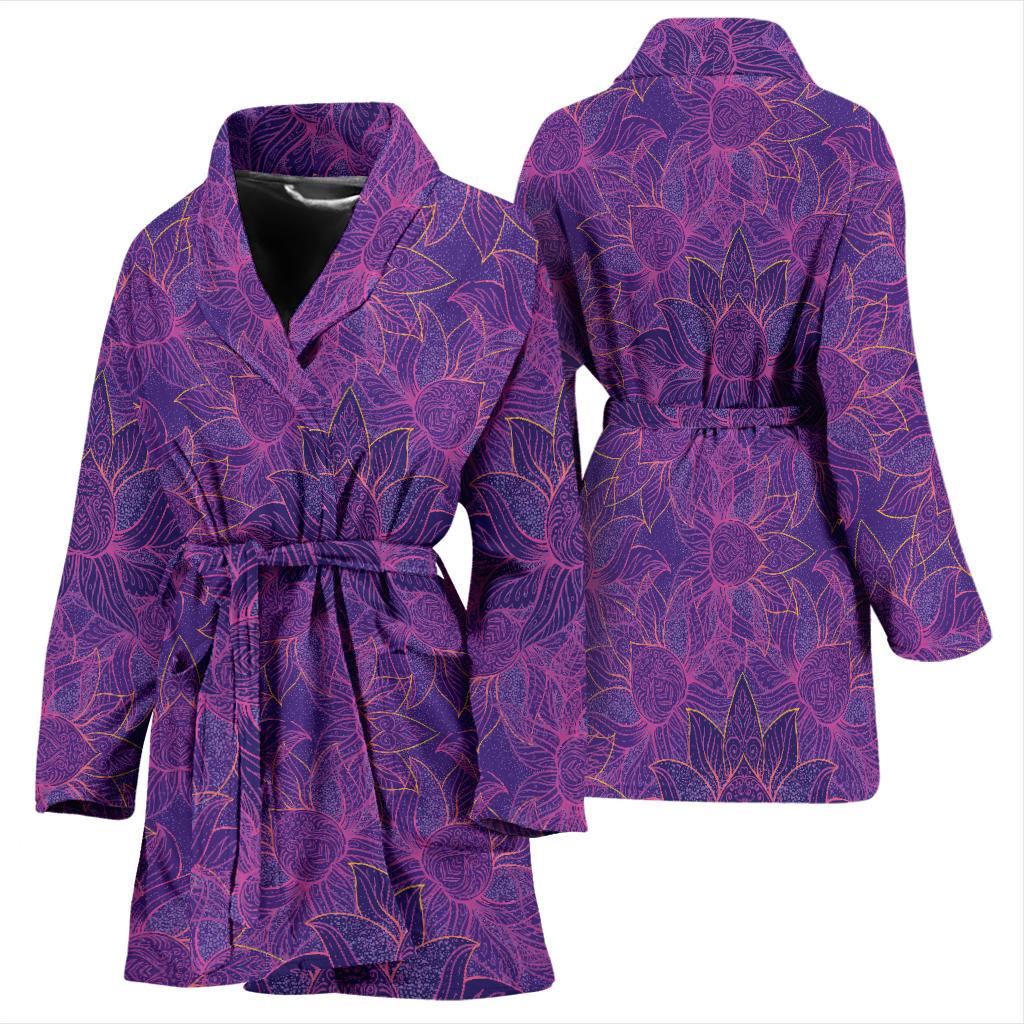 Bohemian Lotus Mandala Style Women Bath Robe-JTAMIGO.COM