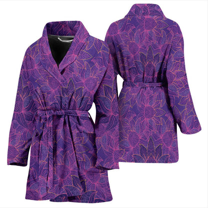 Bohemian Lotus Mandala Style Women Bath Robe-JTAMIGO.COM