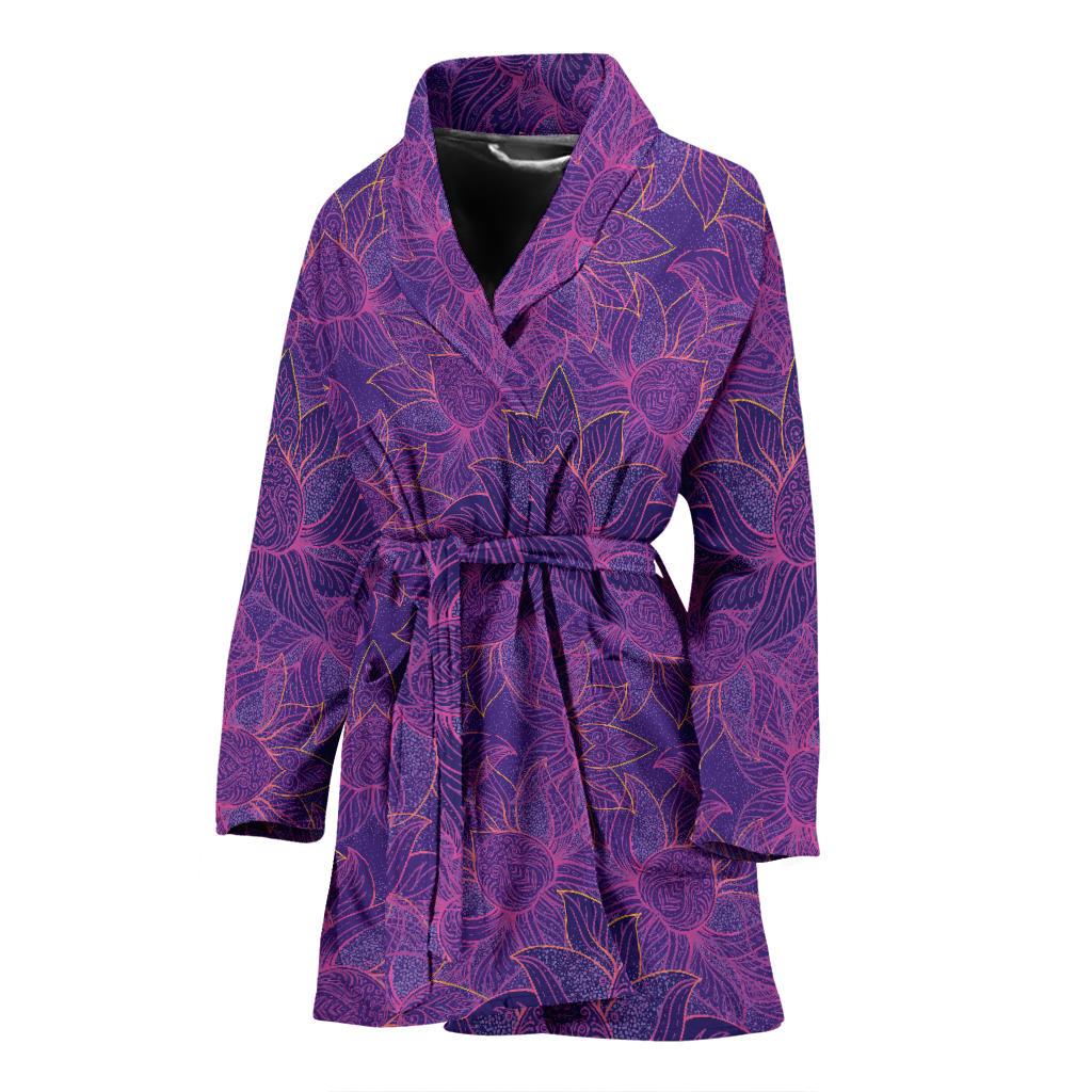 Bohemian Lotus Mandala Style Women Bath Robe-JTAMIGO.COM