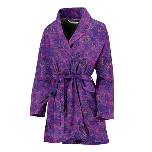 Bohemian Lotus Mandala Style Women Bath Robe-JTAMIGO.COM