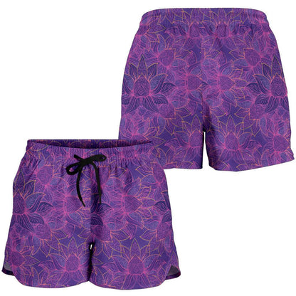 Bohemian Lotus Mandala Style Women Shorts-JTAMIGO.COM