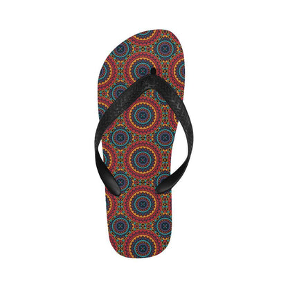 Bohemian Mandala Style Print Flip Flops-JTAMIGO.COM