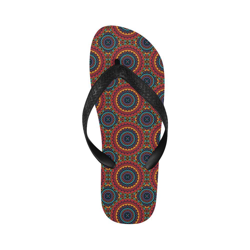 Bohemian Mandala Style Print Flip Flops-JTAMIGO.COM