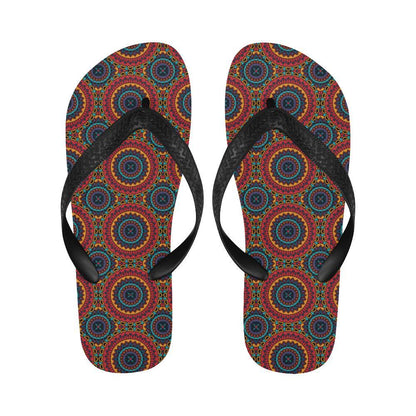 Bohemian Mandala Style Print Flip Flops-JTAMIGO.COM