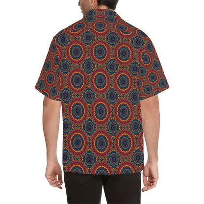 Bohemian Mandala Style Print Men Aloha Hawaiian Shirt