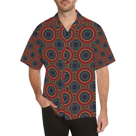 Bohemian Mandala Style Print Men Aloha Hawaiian Shirt