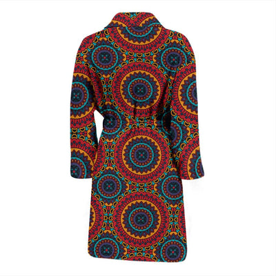 Bohemian Mandala Style Print Men Bath Robe-JTAMIGO.COM