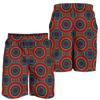 Bohemian Mandala Style Print Mens Shorts-JTAMIGO.COM