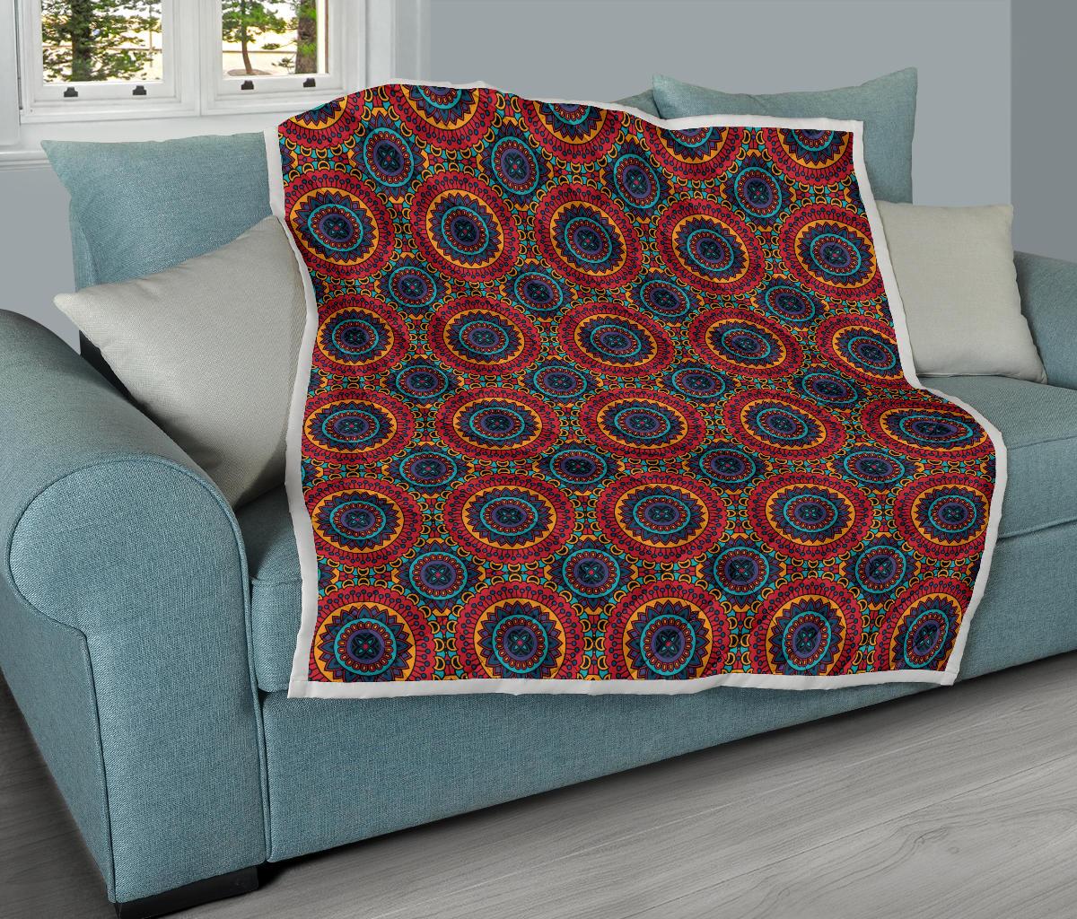 Bohemian Mandala Style Print Premium Quilt-JTAMIGO.COM
