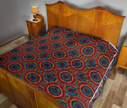 Bohemian Mandala Style Print Premium Quilt-JTAMIGO.COM