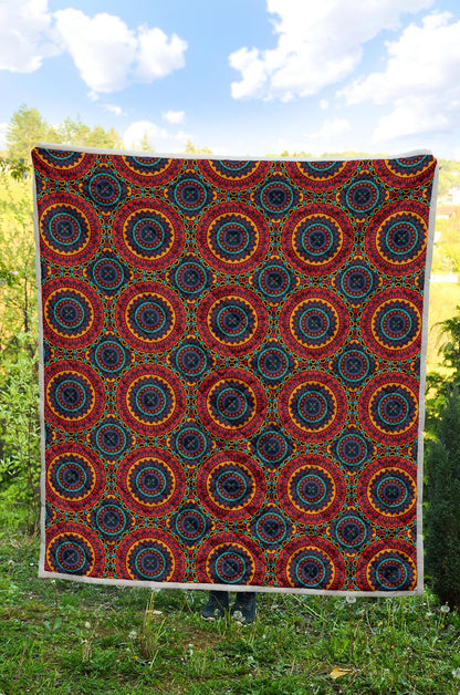 Bohemian Mandala Style Print Premium Quilt-JTAMIGO.COM