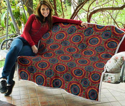 Bohemian Mandala Style Print Premium Quilt-JTAMIGO.COM