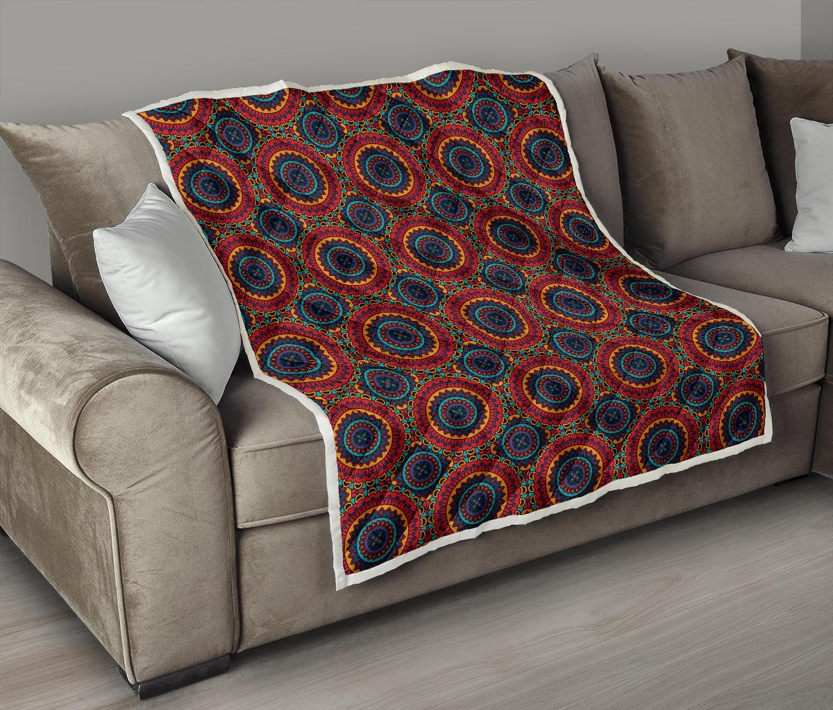 Bohemian Mandala Style Print Premium Quilt-JTAMIGO.COM