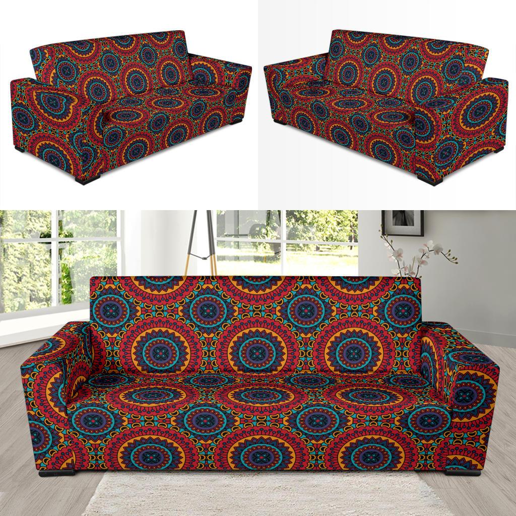 Bohemian Mandala Style Print Sofa Slipcover-JTAMIGO.COM