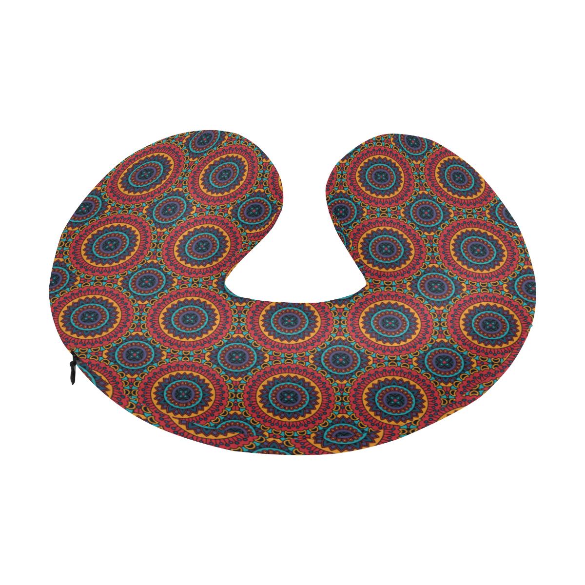 Bohemian Mandala Style Print U-Shaped Travel Neck Pillow-JTAMIGO.COM