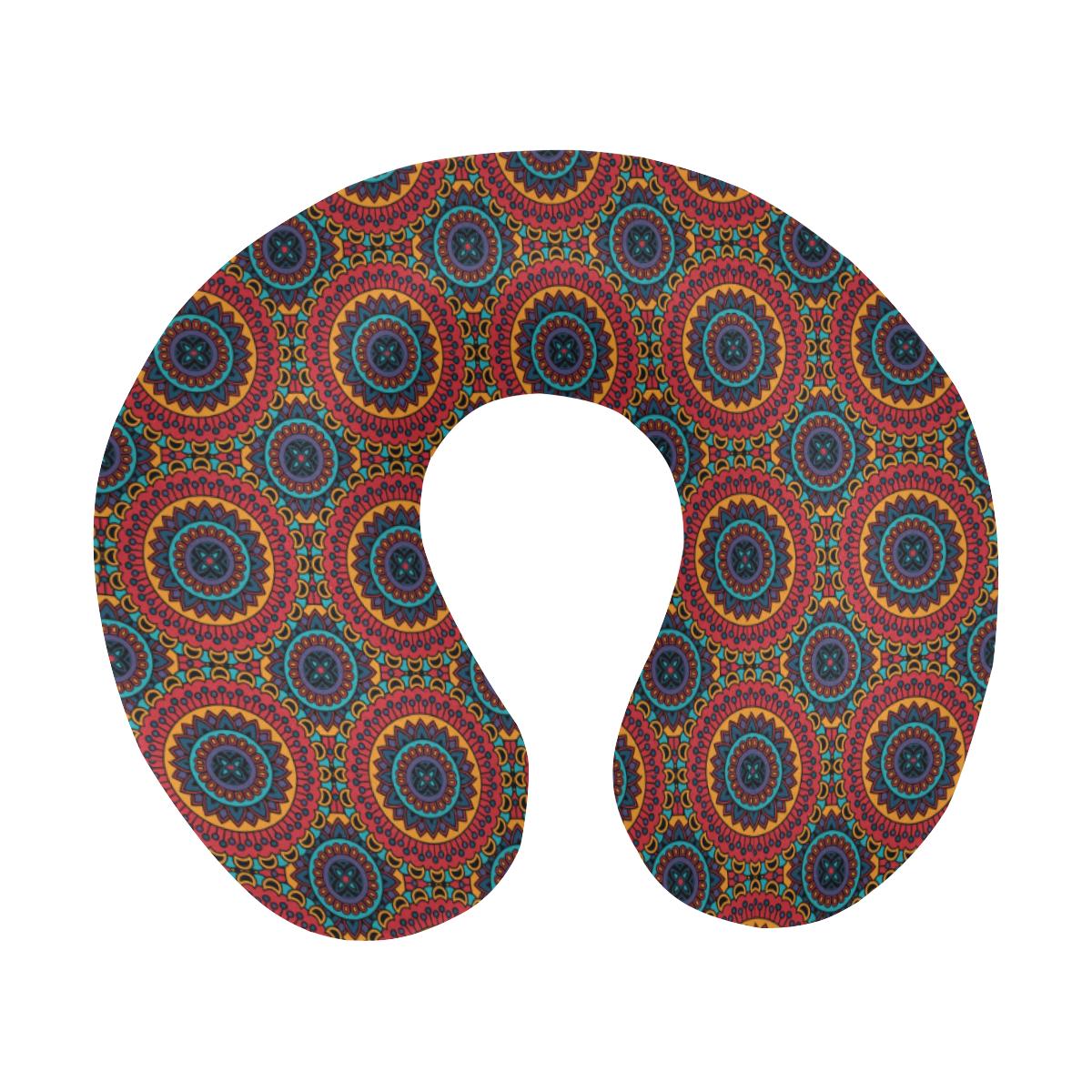 Bohemian Mandala Style Print U-Shaped Travel Neck Pillow-JTAMIGO.COM