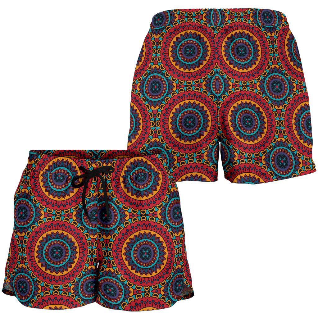 Bohemian Mandala Style Print Women Shorts-JTAMIGO.COM