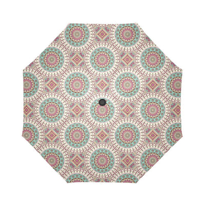 Bohemian Round Style Print Automatic Foldable Umbrella