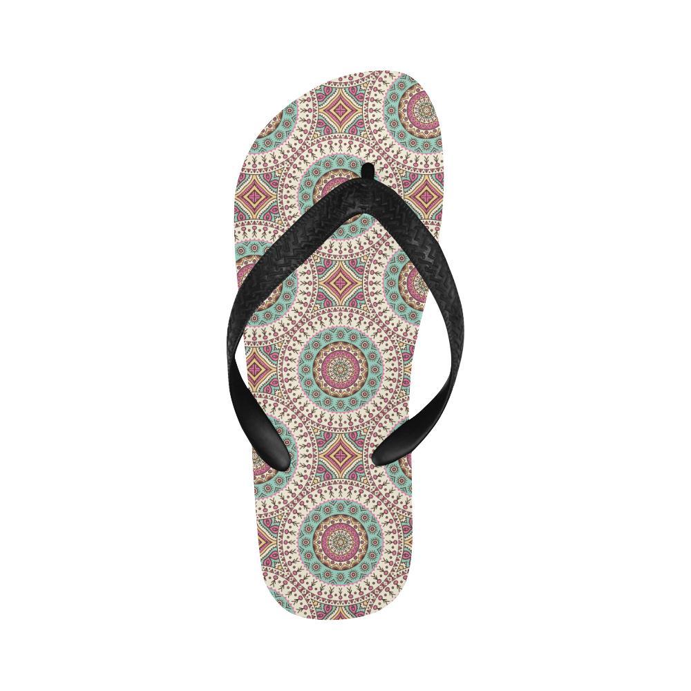 Bohemian Round Style Print Flip Flops-JTAMIGO.COM