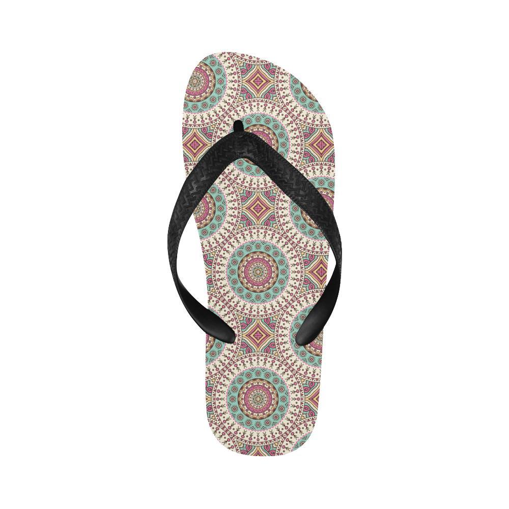 Bohemian Round Style Print Flip Flops-JTAMIGO.COM