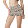 Bohemian Round Style Print High Waisted Spandex Shorts-JTAMIGO.COM