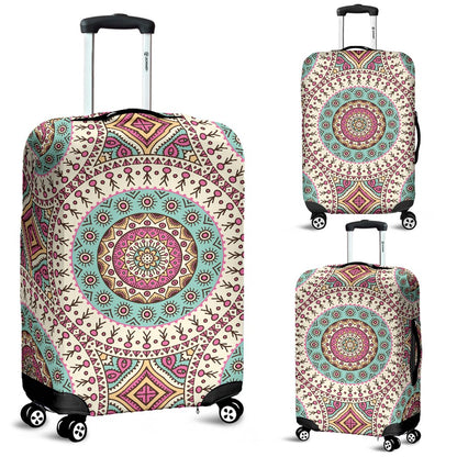Bohemian Round Style Print Luggage Cover Protector