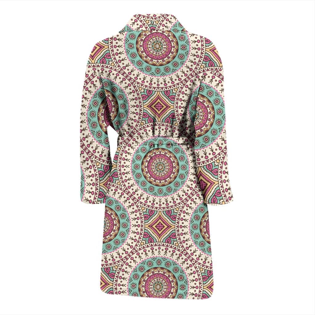 Bohemian Round Style Print Men Bath Robe-JTAMIGO.COM