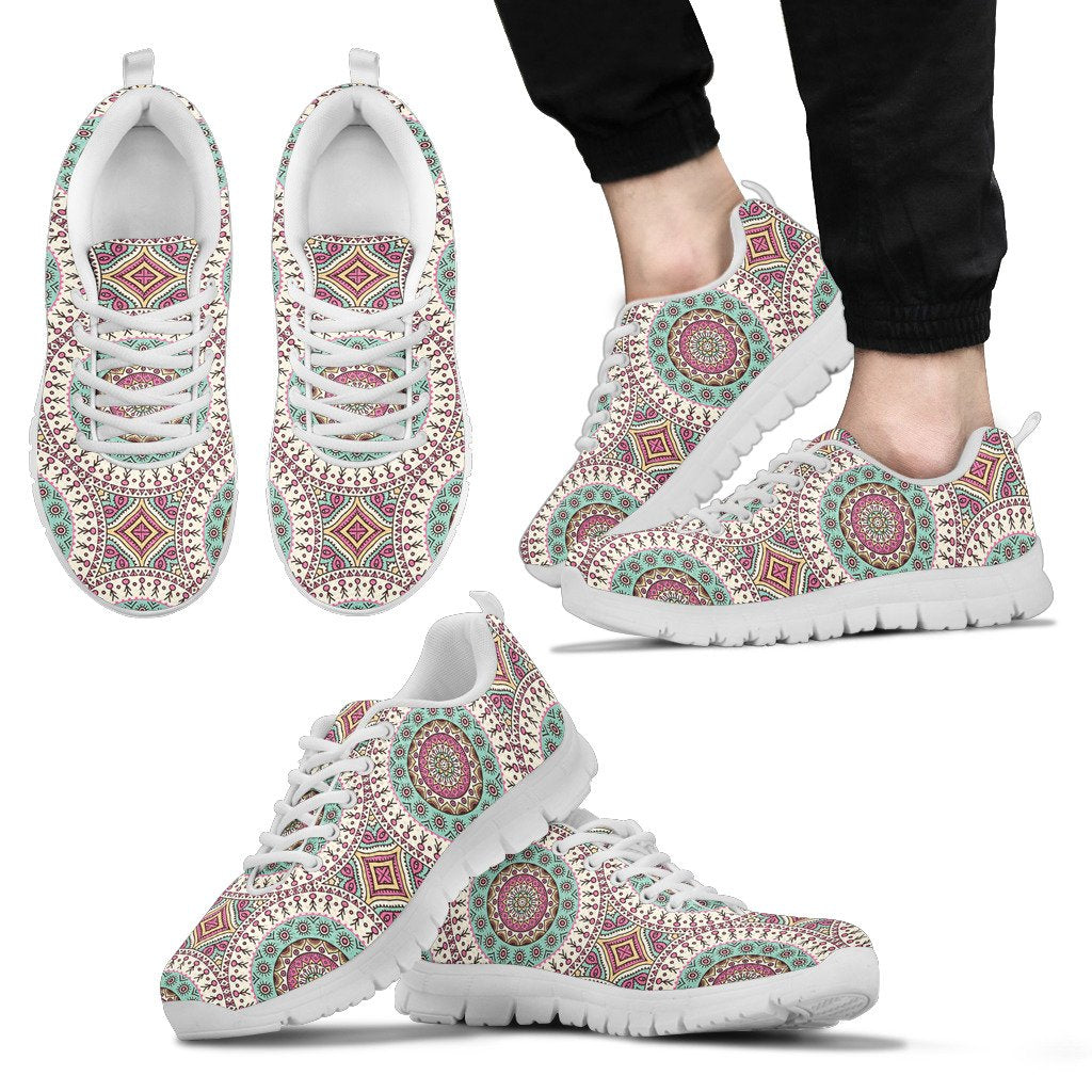 Bohemian Round Style Print Men Sneakers Shoes