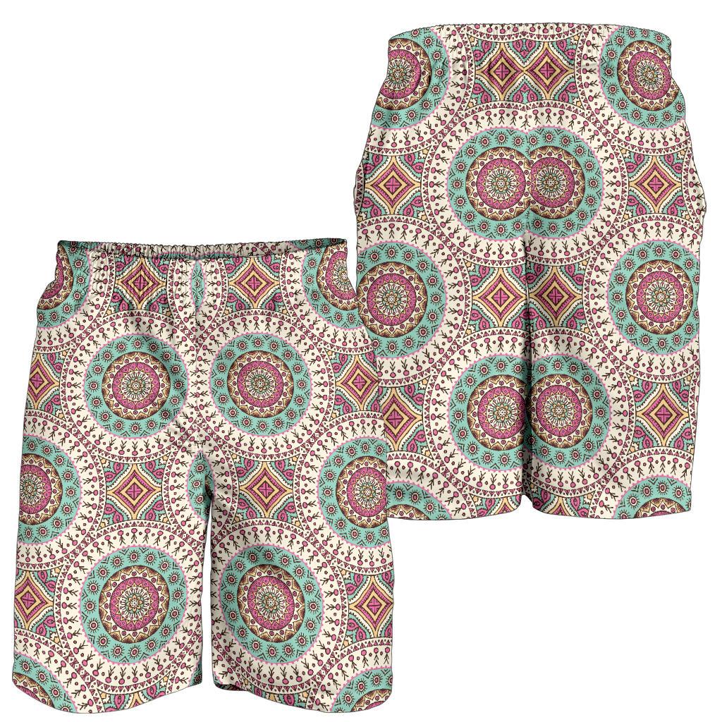 Bohemian Round Style Print Mens Shorts-JTAMIGO.COM