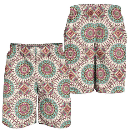 Bohemian Round Style Print Mens Shorts-JTAMIGO.COM