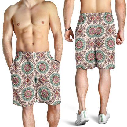 Bohemian Round Style Print Mens Shorts-JTAMIGO.COM