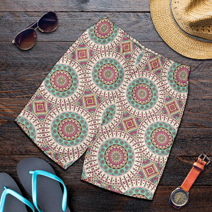 Bohemian Round Style Print Mens Shorts-JTAMIGO.COM