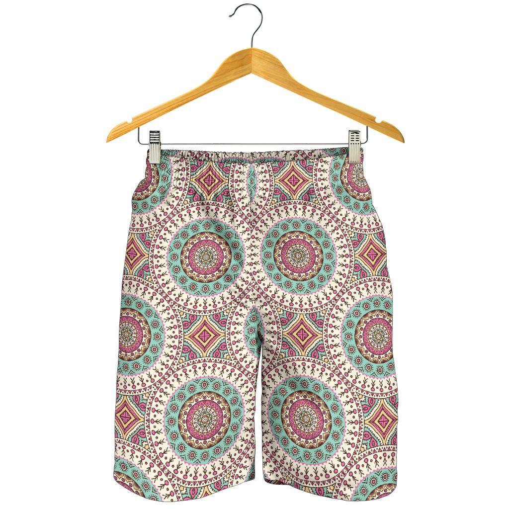 Bohemian Round Style Print Mens Shorts-JTAMIGO.COM