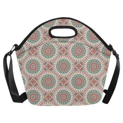 Bohemian Round Style Print Neoprene Lunch Bag (Model 1669)(Large)-JTAMIGO.COM