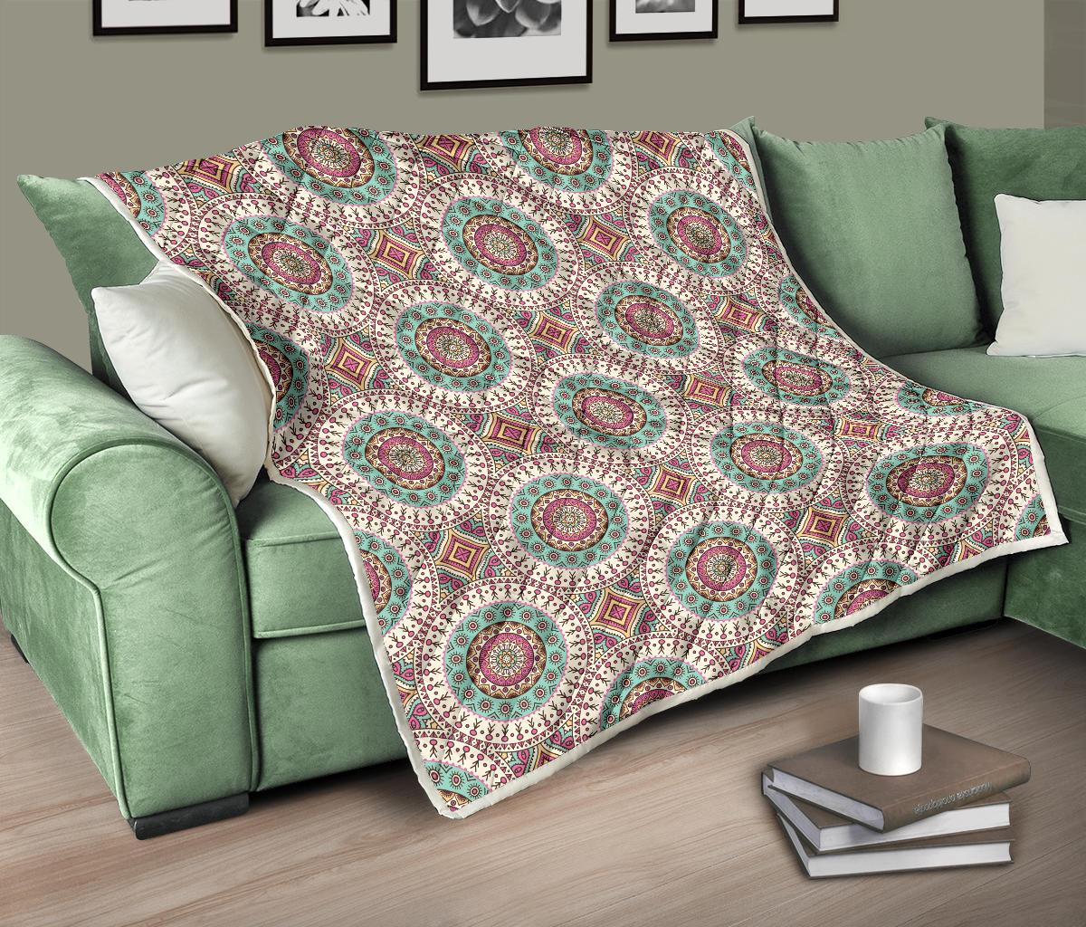 Bohemian Round Style Print Premium Quilt-JTAMIGO.COM
