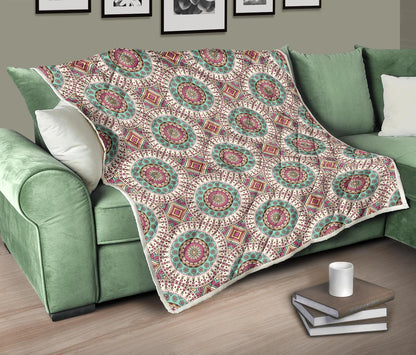 Bohemian Round Style Print Premium Quilt-JTAMIGO.COM