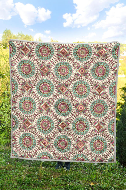 Bohemian Round Style Print Premium Quilt-JTAMIGO.COM