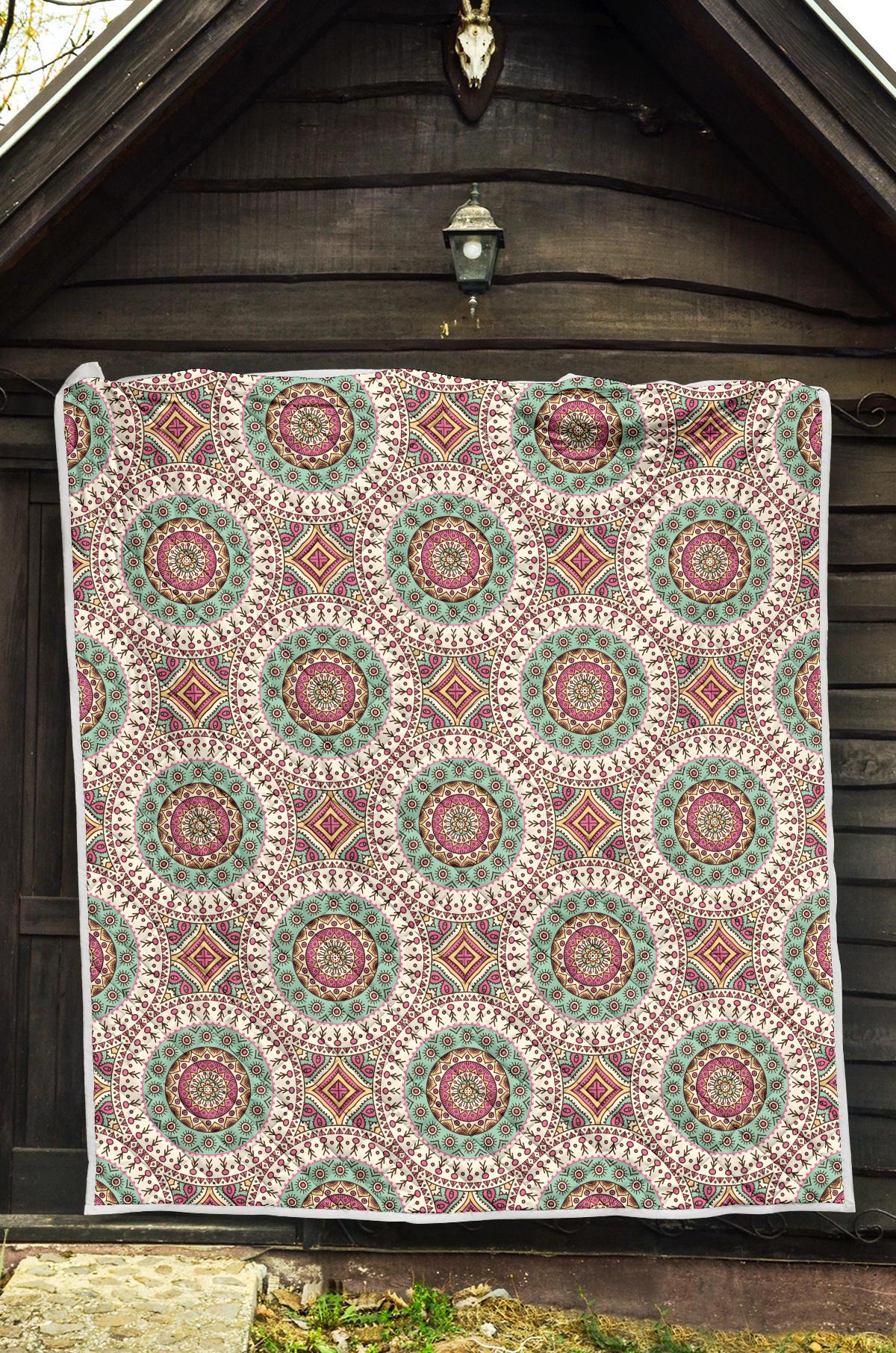 Bohemian Round Style Print Premium Quilt-JTAMIGO.COM