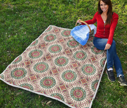 Bohemian Round Style Print Premium Quilt-JTAMIGO.COM