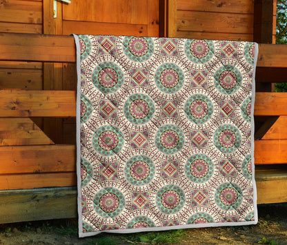 Bohemian Round Style Print Premium Quilt-JTAMIGO.COM