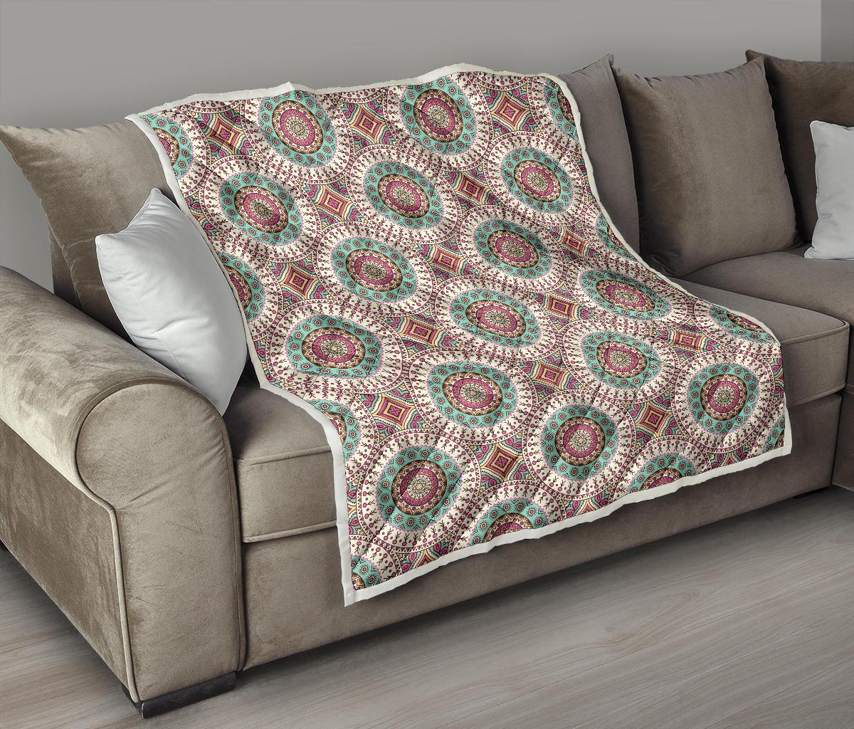 Bohemian Round Style Print Premium Quilt-JTAMIGO.COM