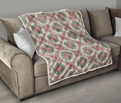 Bohemian Round Style Print Premium Quilt-JTAMIGO.COM