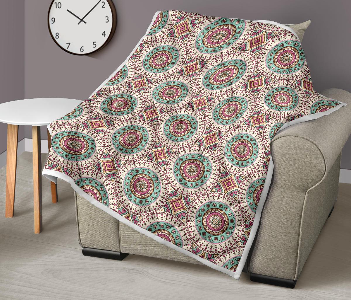 Bohemian Round Style Print Premium Quilt-JTAMIGO.COM