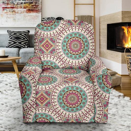 Bohemian Round Style Print Single Sofa Slipcover -JTAMIGO.COM