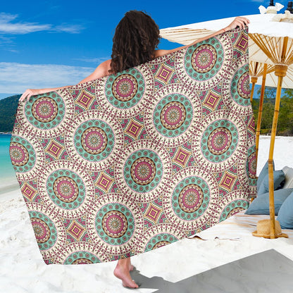 Bohemian Round Style Print Sarong Pareo Wrap