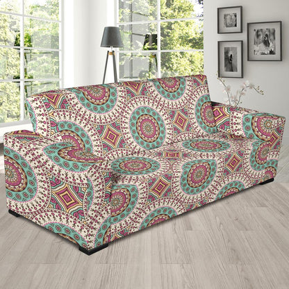 Bohemian Round Style Print Sofa Slipcover-JTAMIGO.COM