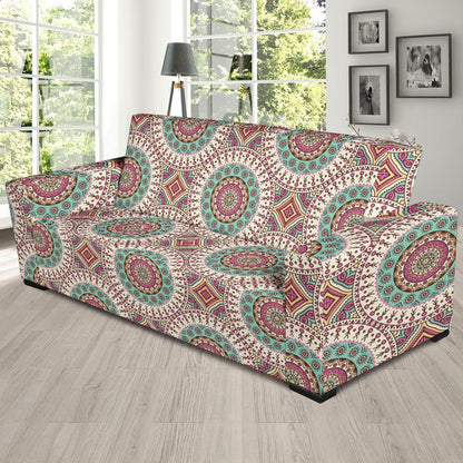 Bohemian Round Style Print Sofa Slipcover-JTAMIGO.COM