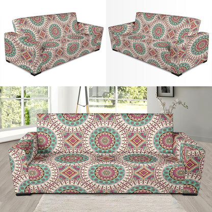 Bohemian Round Style Print Sofa Slipcover-JTAMIGO.COM