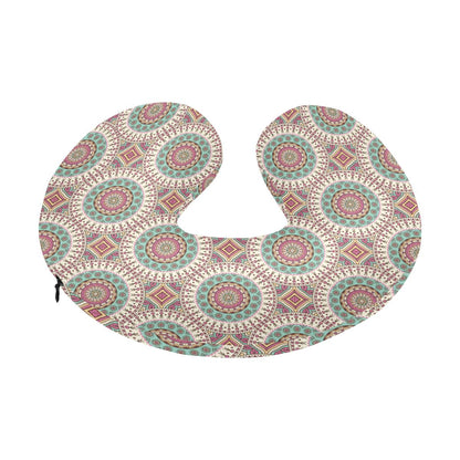 Bohemian Round Style Print U-Shaped Travel Neck Pillow-JTAMIGO.COM