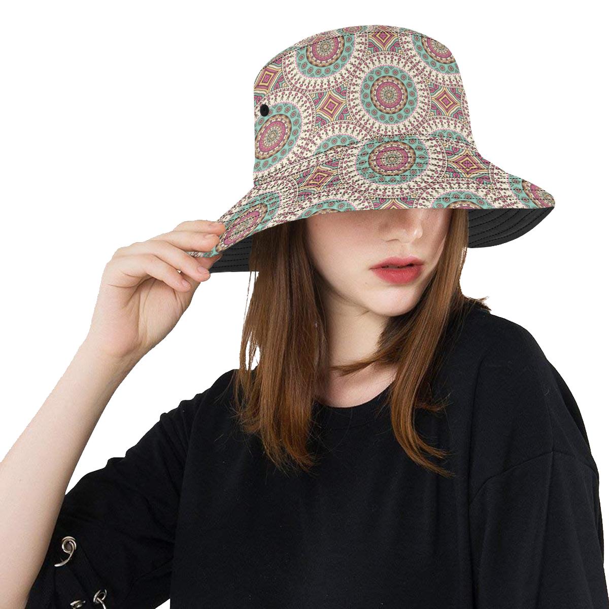 Bohemian Round Style Print Unisex Bucket Hat